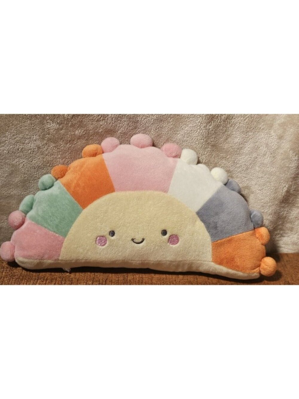 Isaac Mizrahi New York Stuffed Plush Sun Throw Pillow Yellow Orange Pink